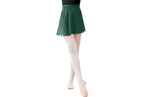 Daydance Black Girls Women Ballet Wrap Skirts Sheer Chiffon Dance Over Scarf for Leotards