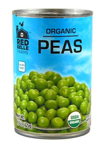 Red Belle Farms Organic Sweet Peas, 15 oz (425 g) (Pack of 12)