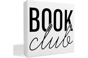 THOQII Book Lover Decor Wooden Box Sign, Bookworm Nerd Bookish Librarian Desk Decoration Home Bedroom Office Bookshelf Decor, Reader Book Lover Gifts for Women Teens Girls, Book Club