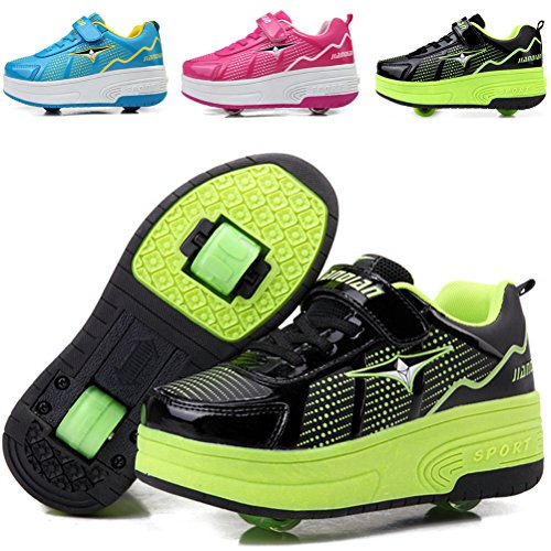 Dadawen unisex children double wheels roller skate shoe…