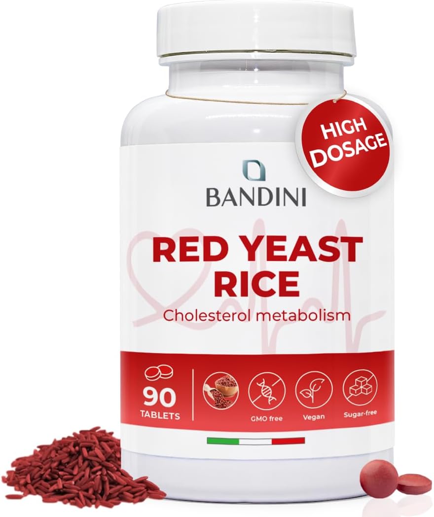 Bandini Red Yeast Rice Monascus Purpureus 99.7 mg 2.99 mg Monacolin K 90 tablets