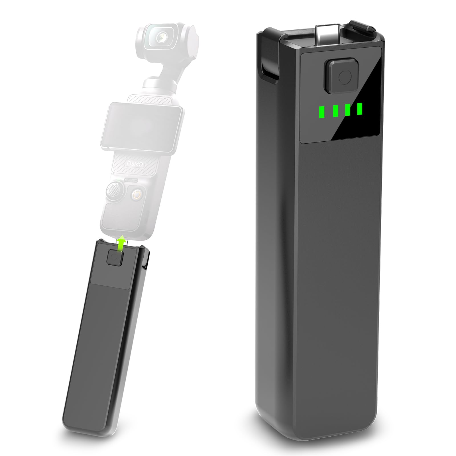 Photo 1 of Battery Handle Compatible with DJI osmo Pocket 3, Portable osmo Pocket 3 Battery Handle, Built-in 5000mAh Battery, Reserved 1/4” Thread, 22.5W Fast Charging (1pcs)