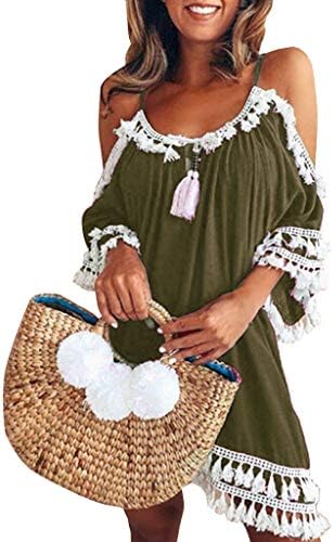 Swimwear,BaZhaHei Womens Letters Print Baggy Swimwear Bikini Cover-ups Beach Dress Women Dress Ladies Holiday Vacation Costume Sundress Loose Skirts Mini Summer Tops T-Shirt Dress Swimming