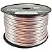 GLS Audio Premium 12 Gauge 100 Feet Speaker Wire - True 12AWG Speaker Cable 100ft Clear Jacket 100' Spool Roll 12G 12/2 Bulk