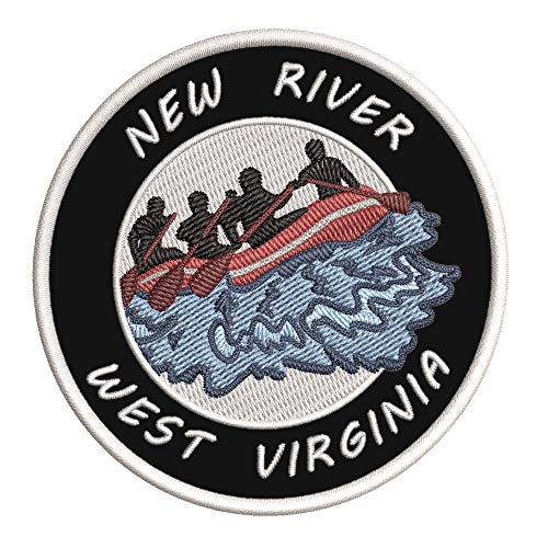 New River, West Virginia White Water Rafting Embroidered Premium Patch DIY Iron-on or Sew-on Decorative Badge Emblem Vacation Souvenir Travel Gear Clothes Appliques - Thumbnail 4