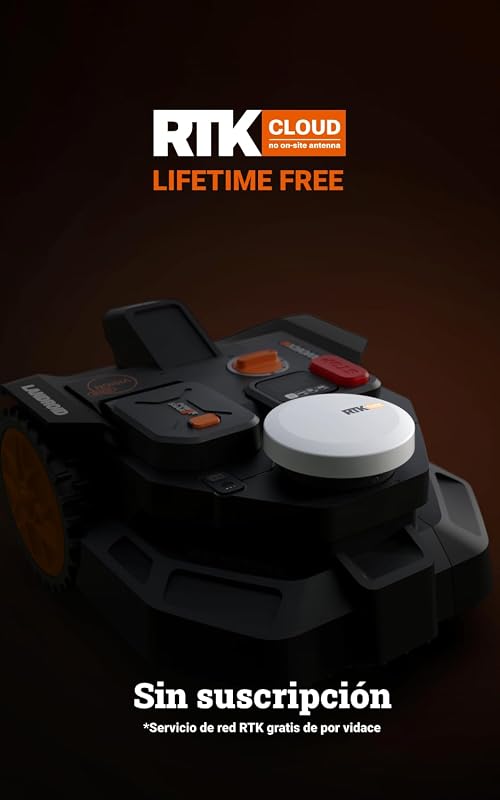 Landroid Vision Cloud WR306E 2WD Robot Cortacésped, Sin Cable Perimetral, hasta 500 m², Evitación de Obstáculos con IA, Navegación VSLAM + RTK Cloud, Mapeo Automático, Control por App