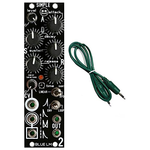 Blue Lantern Simple ADSR Looping Envelope Gen2 Eurorack Module w/ Cable