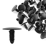 uxcell 50pcs 8mm Plastic Fastener Rivet Clips Fender& Bumper Shield Retainer, Auto Body Clips