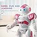 Virhuck R2 Smart Remote-Controlled Robot Toy for Kids Christmas Gift with Music Lights, Walking | Singing | Dancing | Gesture Sensor | Obstacle Avoidance | Auto Display, Pink