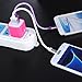 Charger Box, FiveBox Dual Port USB Wall Charger Brick Plug Adapter 2.1A Phone Charging Base Cube Charger Block for iPhone X/8/6/7/6S/7 Plus, iPad, Apple, Samsung S7 S6 S8, Android, LG, ZTE-2Pack/Pink