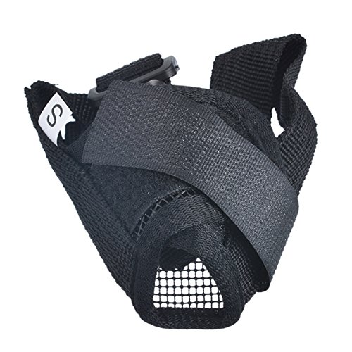 WEIYE Dog Muzzle, Adjustable Pet Dog Mouth Cover Muzzles for Barking Biting Chewing, Dog Mask for Small Large Medium Dogs - 1pcs Nylon Dog Muzzle Mesh Mask