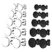 Charisma Stainless Steel Round Stud Earrings Pierced Tunnel for Men Women 10 Pairs Set, 3mm-8mm Available
