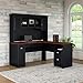 Bush Furniture L Shaped Desk with Hutch, Drawers and Storage Cabinet, Fairview Collection Corner Computer Table for Home Office with Pewter Accents, 60Wx60Dx69H