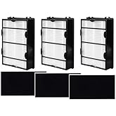 HAPF600 HEPA Filter Replacement for Holmes Air Purifier- Compatible with HAPF8650, HAP615, HAP625, HAP650, HAPF600D-U2 Models (3 Pack HEPA & Carbon Pre-Filters)