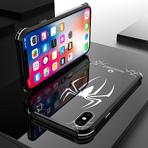 wskshop iPhone 7 Case/iPhone 8 Case, New Premium Slim Aluminum Metal Shockproof and Drop Protection Waterproof case Cover for iPhone 7 Support Wireless Charging (iPhone XR, Big Spider)