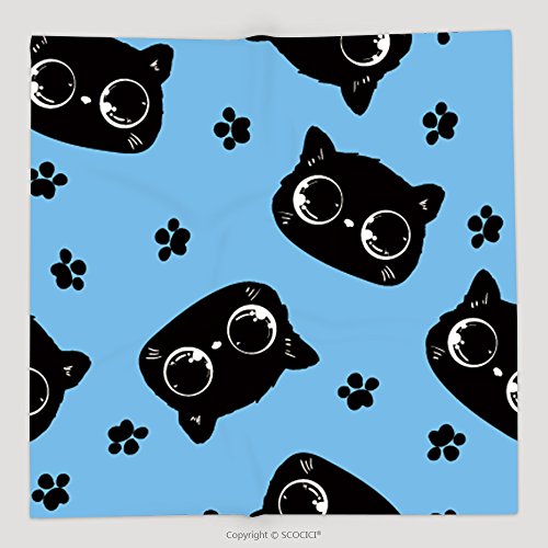 Custom Beautiful Packaging Design With A Cats Pattern. Cat With Bright Eyes, A Cute Kitten Vector Image Background Wallpaper Soft Fleece Throw Blanket