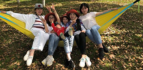 Cutequeen TRADING Parachute Nylon Fabric Hammock With Tree straps;Color Dark green/black