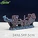 SeedWorld Decorations - Titanic Lost Wrecked Boat Ship Aquarium Decoration Fish Tank Resin Shipwreck Decor Reptile Tank Aquarium Ornamental SZ005 1 PCs