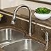 Grandview Pull Down Kitchen Faucet Gooseneck Style by Pacific Bay (Brushed Satin Nickel) – This Beautiful Upgrade Features a Side Single Lever Controls, and a Soap Dispenser