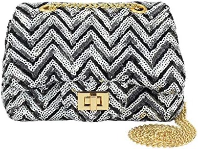 CMK Trendy Kids Sparkly Glitter Toddler Kids Purse for Girls Quilted Little Girl Purses