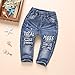 KIDSCOOL SPACE Baby Ripped Jean,Toddler Elastic Distressed Waist Denim Pants,12-18 Months
