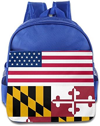 ColorSee Usa Maryland Flag Bookbag Kids School Bag Boys Girls Backpack
