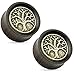 Pierced Owl Tree of Life Organic Ebony Wood Saddle Plug Gauges, Sold As Pair (12mm (1/2