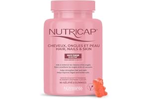 Nutricap Gummies Biotin 5000 mcg - Hair Growth & Nail Strengthener - Zinc & Vitamins - Blueberry & Raspberry Flavour - Vegan 