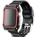 Apple Watch Band 42mm Case Black Red. Sport Accessories for men and women. Durable Protective Case save your Apple Watch Black / Silver 42mm. Apple watch band 42mm Case Black Red for Series 1/2/3