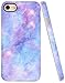 A-Focus Compatible with iPhone SE 2020 Case for Girls, iPhone 7 Case Blue, iPhone 8 Case, Purple Violet Blue Galaxy Frosted Anti Scratch Protective TPU Case for iPhone 7/8 / SE 4.7 inch Matte Blue 4