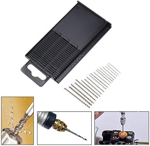 HakkaDeal Drill Bit Set Micro Twist Drill Bits,HSS Mini Pin Precision Drill Bit Hand Tools Drills 20Pcs/set 0.3-1.6mm Drill