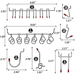 114 pcs Pegboard Hooks Assortment with Metal Hooks