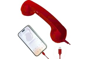 Retro Phone Handset, Type-C Retro Phone Handset for iPhone and Android, Vintage Wired Plug-in Handheld Cell Phones Receiver w