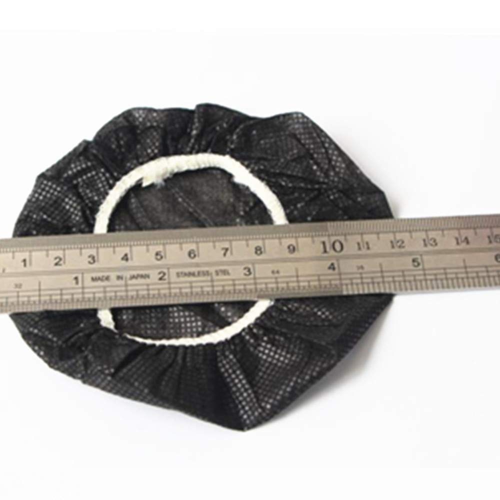 100 Pack Replacement Sanitary Headphone Covers 11cm Disposable Stretchable Headset Covers Earpiece Cushions Fit for 9~10cm Ear Headphones (Black)