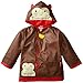 Skip Hop Zoo Little Kid and Toddler Hooded Rain Jacket, Medium, Multi Marshall Monkey