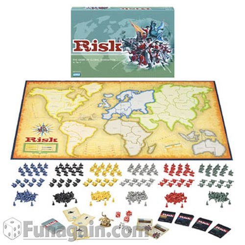 Risk 1998 Board Game With Army shaped Pieces by Parker Brothers