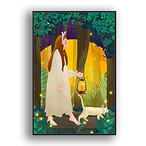 Framed Canvas Wall Art for Living Room, Bedroom Flow in The Dream Canvas Prints for Modern Home Decoration Ready to Hang - 16"x24" inches