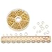 PH PandaHall Golden Split Rings, 900 Pcs Iron Double Jump Rings Loop Jump Ring Jewelry Connector Rings 4 5 6 7 8 10mm Split Rings with Opener Tool for Earring Bracelet Necklace Jewelry Making
