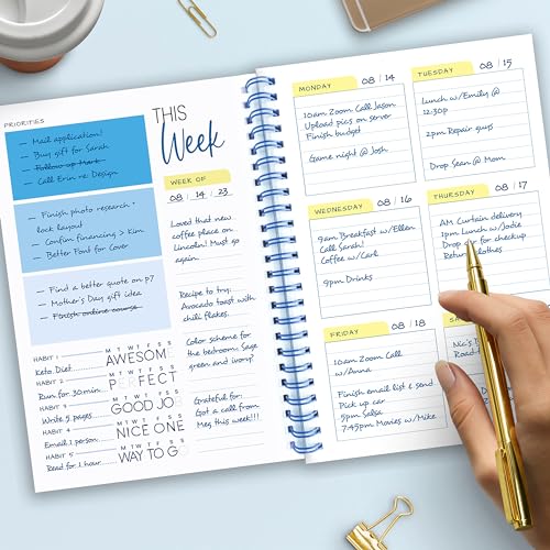 Weekly Planner - Habit Tracker - To Do List Notepad - Undated Weekly ...
