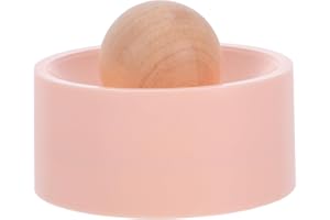 GLSTOY Wooden Dumpling Press Tool with Treated Non-Slip Surface Round Dough Maker for Even Thickness