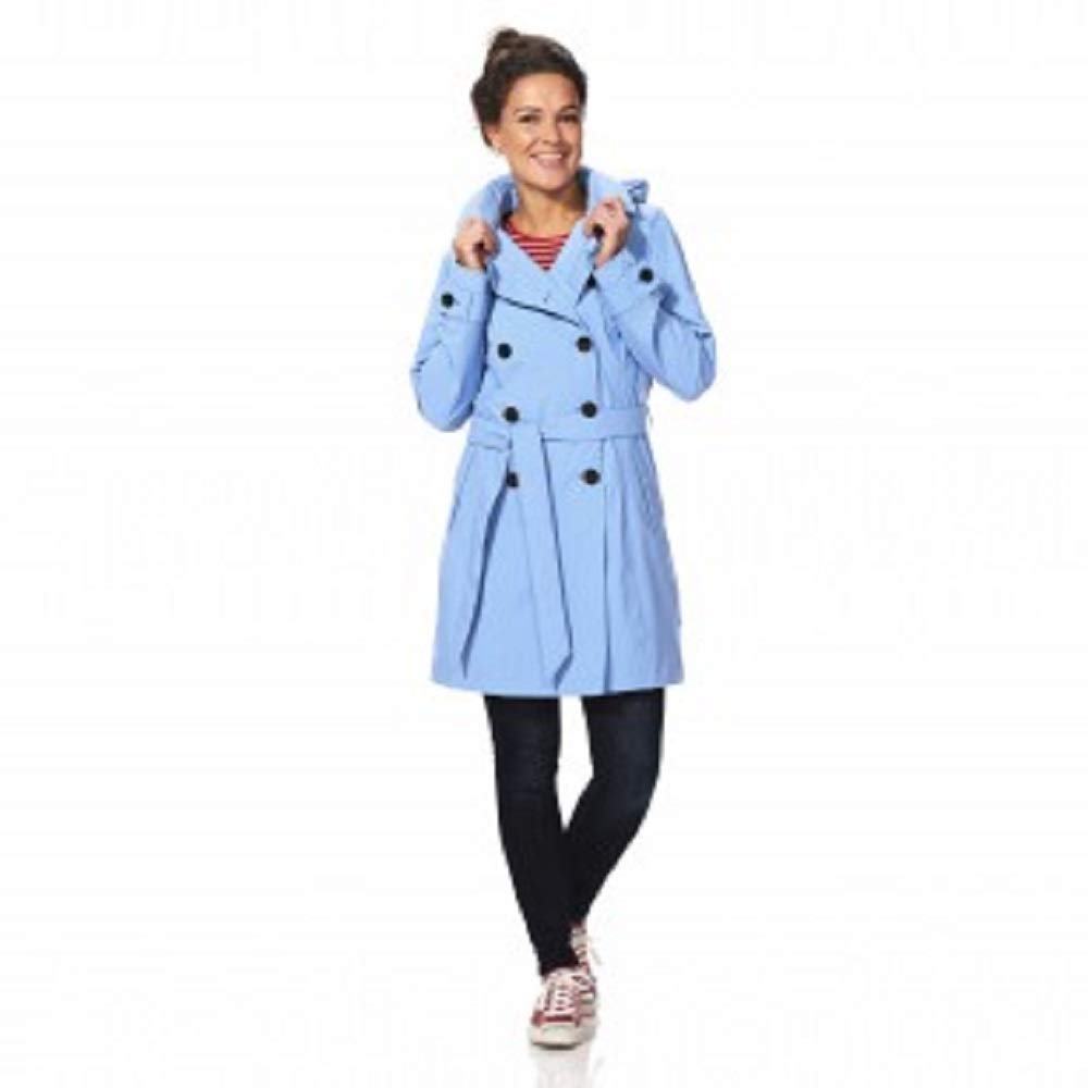 Damen HappyRainyDays Trenchcoat mit Kapuze 100/% wasserdicht und atmungsaktiv Regenmantel