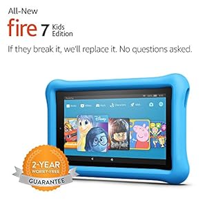 All-New Fire 7 Kids Edition Tablet, 7" Display, 16 GB, Blue Kid-Proof Case
