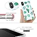 iPhone X Case, iPhone XS Case, iPhone 10 Case, Girls Women White Green Cactus Best Protective Bumper Slim Fit Heavy Duty Cute Thin Soft Clear Silicone Rubber TPU Cover Phone Case for iPhone X/XS