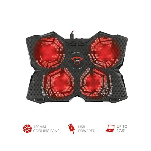 Trust-Gaming-GXT-278-Notebook-Cooling-Stand-Black Trust Gaming GXT 278 Notebook Cooling Stand, Black