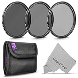 58MM Altura Photo Neutral Density Professional Photography Filter Set (ND2 ND4 ND8) + Premium MagicFiber Microfiber Cleaning Cloth