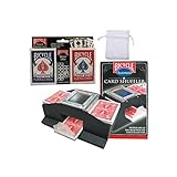 Automatic Card Shuffler 2 deck With 2 Poker Size Standard Playing Cards Plus 5 Dice, Bonus HG Famliy Fun Dice Travel Bag