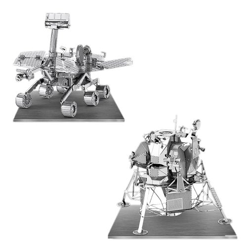Metal Earth 3D Laser Cut Models - Apollo Lunar Module AND Mars Rover = SET OF 2
