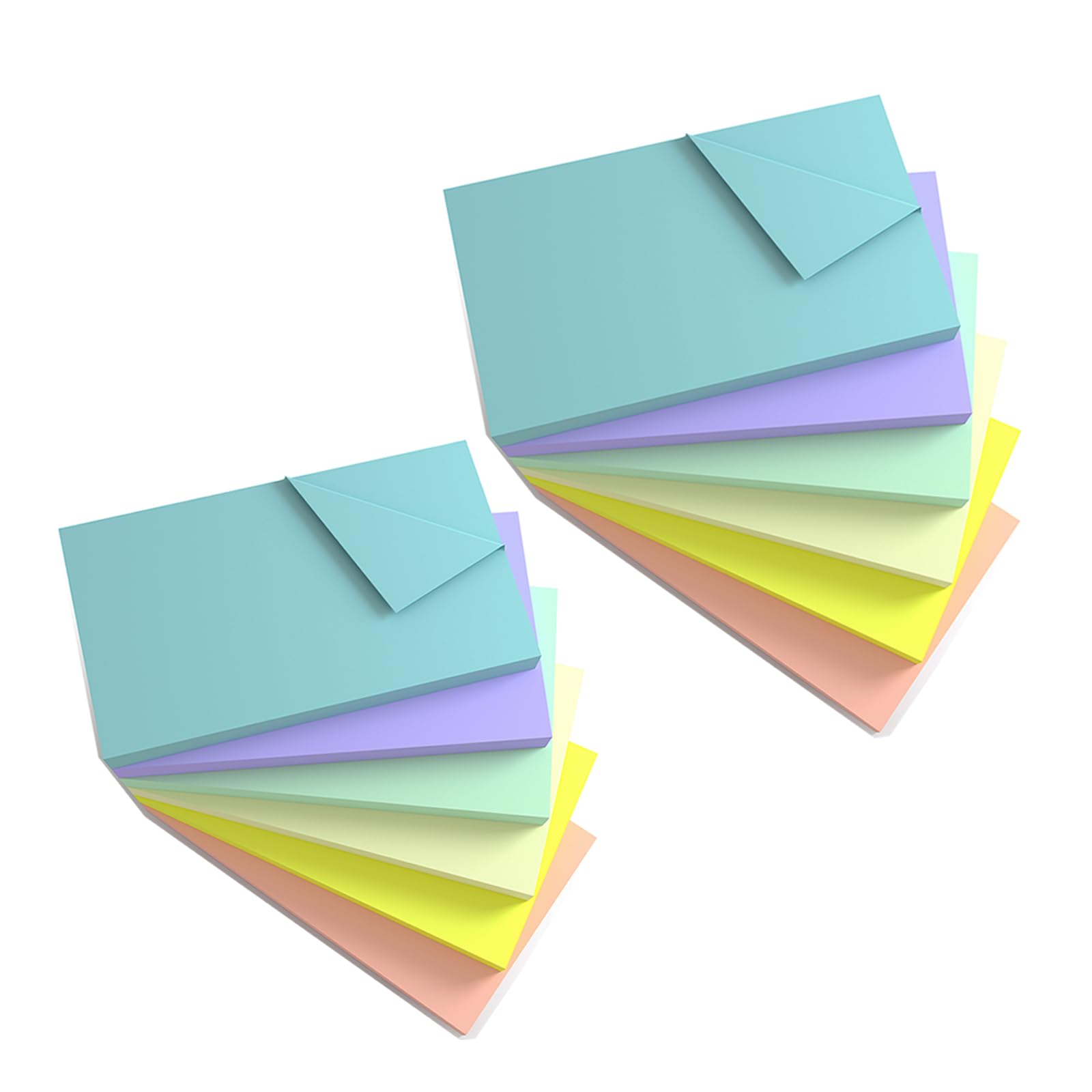 KIFZM 960 Sheets Large Sticky Notes, 76 x 127 mm 6 Pastel Soft Colors Assorted Self-Stick Pads for Notebook,Office,School and Home,80 Sheets/Pad