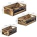 MyGift Rustic Burnt Wood Nesting Storage Bins with Chalkboard Panel and Cutout Handles, Decorative Farmhouse Wooden Stackable Open Top Boxes, 3 Piece Set