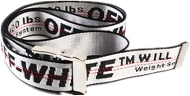 (buy 2 got 3) fashion white belt yellow letter buckle decoration casual black canvas belt Clear jelly belt boys girls men women